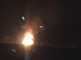 Over the bonfire